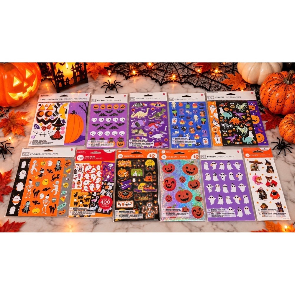 Halloween Sticker Huge Craft Sticker Lot Party Favors NEW